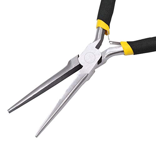 Mini Needle Nose Pliers for Jewelry Making 6 Inch Small Long Nose Pliers Long Tapered Jaw Non Serrated Precision Pliers Jewelry Making Tool for Wire Bending Small Object Gripping - size: Needle Nose