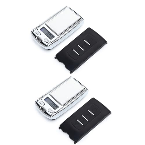2 Pcs Set 0.01g-200g Mini Car Key LCD Digital Balance Weight Pocket Jewelry Diamond Food Scale for Precise Weighing