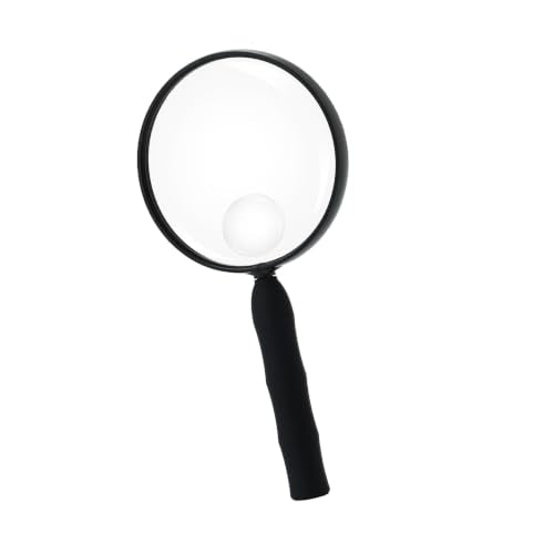 Feosky Handheld Magnifier for Reading,10X Magnifying Glass,110mm(Black) - size: 110mm