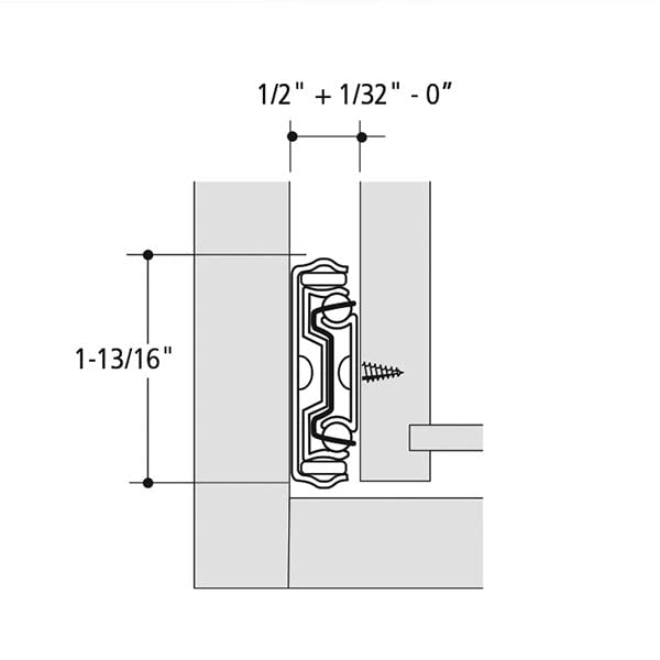 Knape & Vogt MFG 8450FMRP CO 20", Zinc Finish, Heavy Duty Full Extension Soft Close Drawer Slide