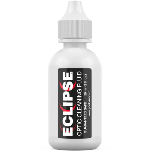 Eclipse Optic Cleaning Solution - Camera Lens and Digital Sensor Cleaner Fluid - Works with All Cameras, Binoculars, and Other Optical Products - Dropper Tip (59ml) - 2oz - size: 2oz, style: Eclipse