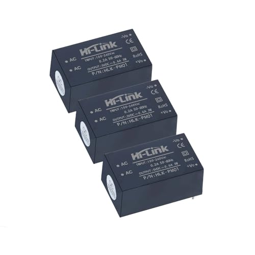 3-Pack AC to DC Power Converter Module, 100-240VAC to 5VDC