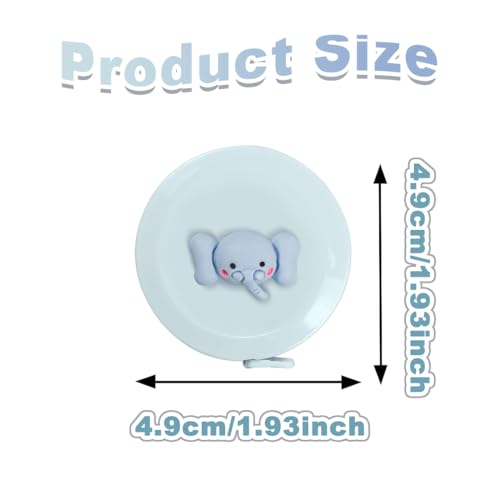 ELANE Tape Measure Package Includes 9 Cartoon Cute Mini Tape Measures for Body, Sewing, Cutting, Weight Loss Measurement(Colorful-Animal) - color: Colorful-animal