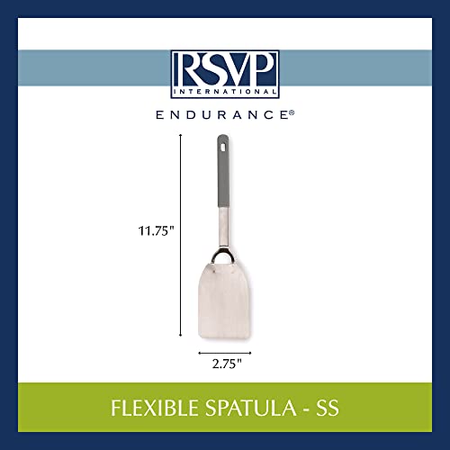 RSVP International Endurance Kitchen Tool Collection Flexible Stainless Steel, Dishwasher Safe, Spatula - size: Spatula, Standard