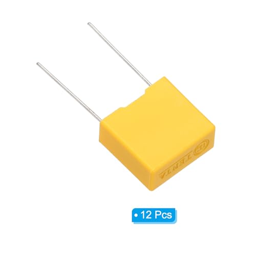 PATIKIL Safety Capacitors 12Pack 0.1uF AC 275V 10mm Pin Pitch 13x12x6mm - size: 10mm Pin Pitch, style: 0.1uF