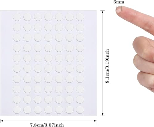 JANYUN 6 mm Sticky Dots,140 Pcs Round Putty Clear Tape for DIY Crafts - size: 6mm Round 140pcs
