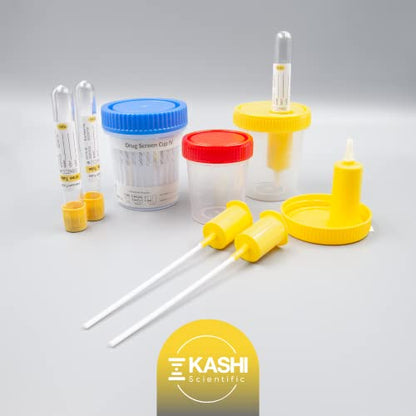 Kashi Scientific 10mL Urine Collection Vacuum Tube - Urinalysis Vacuum Tube with Yellow Cap, Pack of 100 Urine Tubes