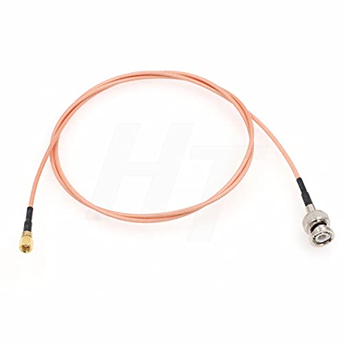 HangTon BNC Male SMC Female Jumper RF Coax RG316 Adapter Cable Gold Plated Low Loss 50Ohm (1.6ft / 50cm) - size: 1.6ft / 50cm