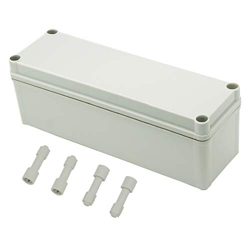 Zulkit Junction Box ABS Plastic Dustproof Waterproof IP67 Junction Boxes Universal Electrical Project Enclosure DIY Electronic Project Box Grey 9.84 x 3.15 x 3.35 inch (250 x 80 x 85 mm) - size: 9.84" x 3.15" x 3.35"