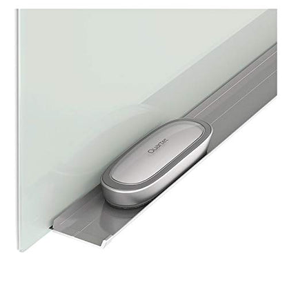Quartet White Board Dry Erase Board Eraser, 6" x 2-3/8", Premium Max Clean for Dry Erase Markers, Includes Magnetic Caddy Holder, Home School Supplies & Home Office Accessories, Silver (DFEB5) - size: 6" x 2-3/8" (Pack of 1), style: Premium Eraser