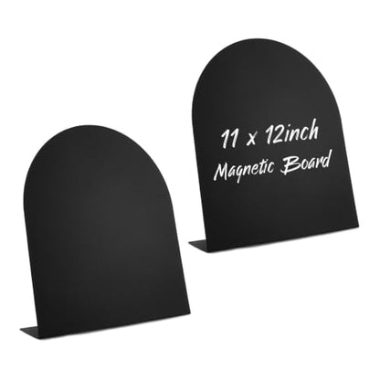 Magnetic Metal Display Stand,2 Pack Magnetic Bulletin Board - color: Black-a