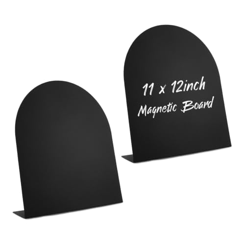 Magnetic Metal Display Stand,2 Pack Magnetic Bulletin Board - color: Black-a