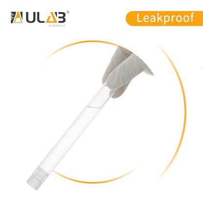 ULAB Plastic Test Tubes with Flange Stoppers, 50pcs of Dia.16x125mm Party Tubes, Nature Color, 50pcs PE Flange Stoppers, Dia.16mm, Nature Color, UTT1015 - style: Nature Color