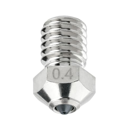 Tungsten Carbide Nozzle 0.4mm for E3D V6 Hotend, Prusa i3 MK3S / MINI, Anycubic i3 Mega/Kobra/Kobra Neo, High Thermal Conductivity Abrasion Resistance, Nickel Plated Copper - size: Tungsten Carbide, style: 0.4mm Nickel Plated Copper