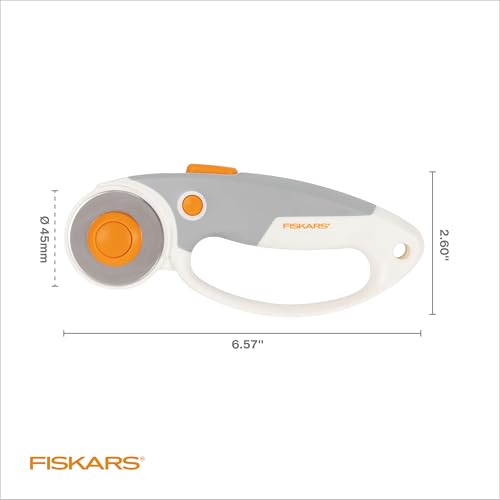 Fiskars 45mm Loop Titanium SoftGrip Rotary Cutter for Fabric - color: Softgrip, size: 45mm