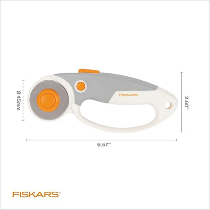 Fiskars 45mm Loop Titanium SoftGrip Rotary Cutter for Fabric - color: Softgrip, size: 45mm