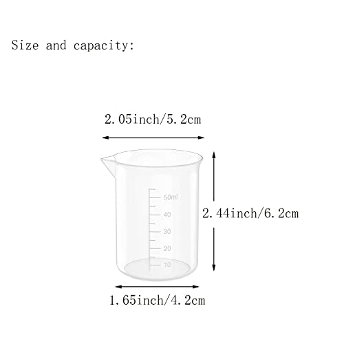 36 Pcs 1.7 Oz Transparent Experiment Measuring Cup