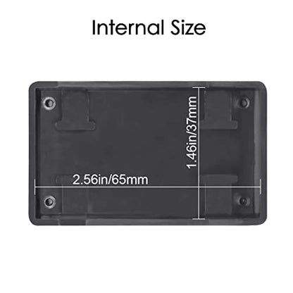 LeMotech Project Box, 5 Pieces ABS Electrical Box Small Junction Box for Electronics PCB Case,Electronic Hobby Box Black, Outside Size 2.8 x 1.7 x 0.7 inch (70x 42x 18 mm) - size: 2.8" x 1.7" x 0.7"(5pc)