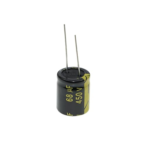 5 Pieces 450V 68UF 18x21mm Lead Wire Aluminum Electrolytic Capacitor High Frequency Low Equivalent Series Resistance 450 Volt 68 UF - size: 450V68UF