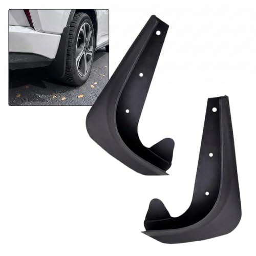 2 PCS Car Mud Flaps, Front Tire Mud Flaps Splash Guards with Screws, Plastic Anti-collision Anti-splash Exterior Protective Accessories, Universal for Most Cars (Black)