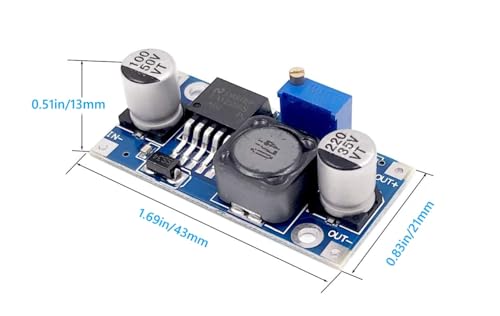 LM2596 DC-DC Buck Converter Step Down Module 3.0-40V to 1.5-35V Adjustable Voltage Regulator Electronic Voltage Stabilizer Power Supply (Power Converter 2pcs)
