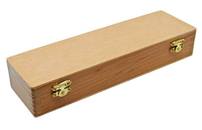 Wooden Slide Box for Size 45mm x 30mm Slides, Holds 50 Slides, Double Clasp Lid - Eisco Labs