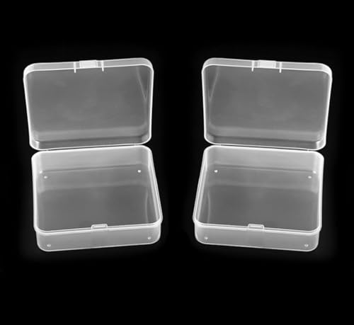 40 Pack 5.5cm Small Clear Storage Box,Clear Plastic Beads Storage Containers Box with Hinged Lid for Small Items and Craft Projects