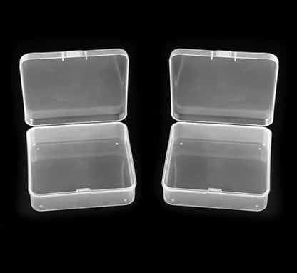 40 Pack 5.5cm Small Clear Storage Box,Clear Plastic Beads Storage Containers Box with Hinged Lid for Small Items and Craft Projects