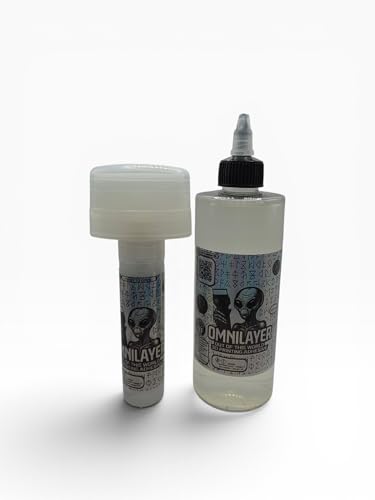 OMNILAYER 3D Printing Bed Adhesive Compatible with Bambu Labs, Flash Forge, Creality, Snapmaker. Works on PEI, PEO, Smooth, Textured, Glass. (50mm + 300ml) - color: 50mm + 300ml