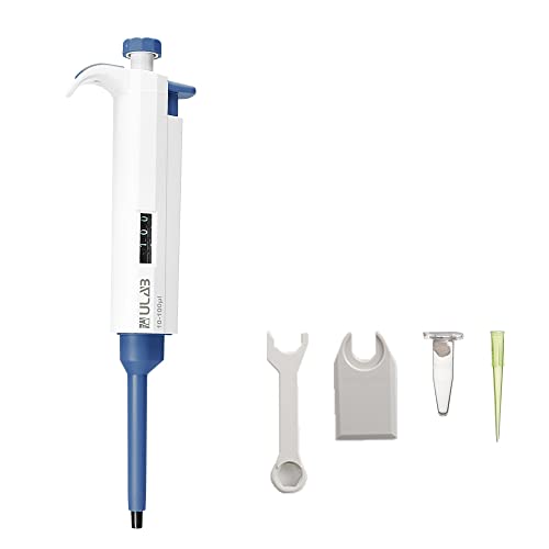 ULAB Single Channel Pipettor, Adjustable Volume Micro Pipettes, Vol.Range.10-100μl, ULH1018 - style: 10-100μl