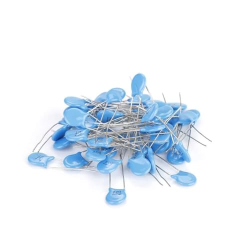 Ceramic Capacitor Set, 0.1uF 100nF 1000V High Voltage Disc Chip, 50 Pieces, Blue