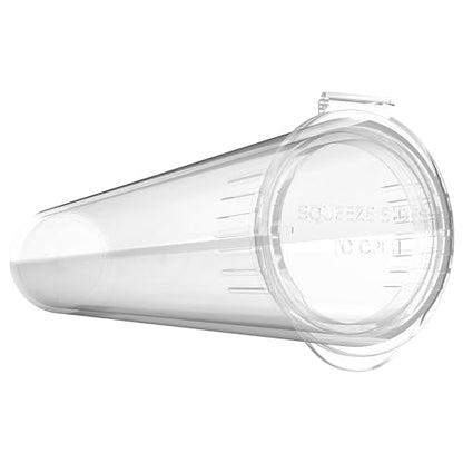 92mm CR Plastic Packaging Pop Top Tubes - Child Resistant Travel Holder Vial Containers - 700 Qty (Clear) - color: Clear
