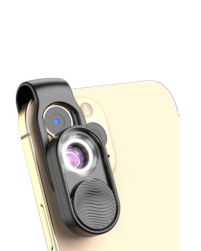 APEXEL 100x Phone Micro Lens with LED Light for Smartphone Macro & Microscope