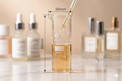 SCIENCENT Glass Beaker Set of 6 Borosilicate Thick Wall - 25ml, 50ml, 100ml, 250ml, 500ml, 1000ml (Set of 6)