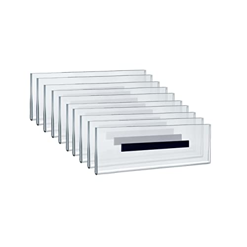 Azar Displays 129918 8.5" W x 2.5" H Horizontal U-Frame with Magnetic Strips Pack of 10 - size: 8.5 in W x 2.5 in. H