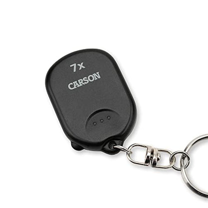 Carson Clip and View Pop-Up Retractable 7X Aspheric Keychain Magnifier (GN-70)