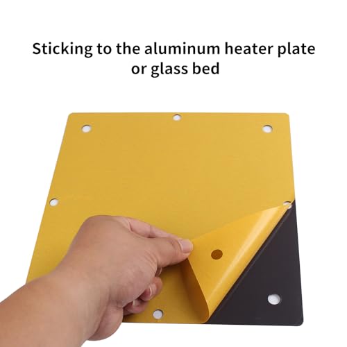 3D Printer Accessories Adventuer 5M Pro Platform Bottom Sticker 235×235mm: High Temperature Resistant Hardened Surface 8 Hole Heated Bed Cover with Back Adhesion for AD5M Build Plate