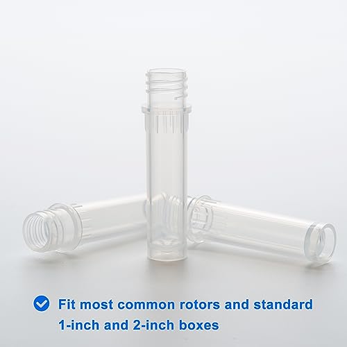 2.0ml Clear Screw Cap Microtubes, No Caps, Case of 5000 - size: 2.0ml