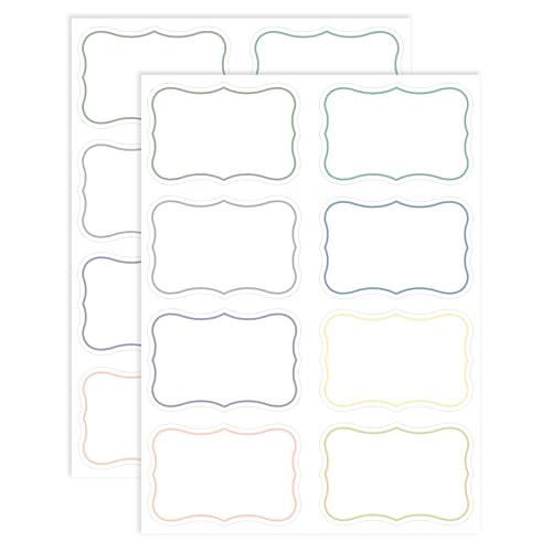 16 Pcs 1.96” x 2.95” Large Dry Erase Labels, Reusable Waterproof Stickers in 8 Colors for Storage Bins, Pantry Containers, Whiteboards and Freezers