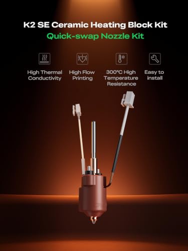 Creality K2 SE Ceramic Heating Block Upgrade Kit, 300°C High Temperature - style: For K2 SE