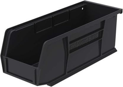Akro-Mils 30224 AkroBins Plastic Storage Bins, 11"x 4"x 4", Black, 12-Pack - color: Black