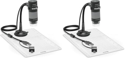 Plugable USB Digital Microscope 250x, 2MP Micro Camera with Flexible Arm Stand - Handheld USB & USB-C Microscope, Windows, Mac, ChromeOS, Linux, Android, iPad Compatible (Pack of 2) - size: 250X Magnification (Pack of 2)