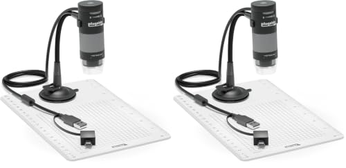 Plugable USB Digital Microscope 250x, 2MP Micro Camera with Flexible Arm Stand - Handheld USB & USB-C Microscope, Windows, Mac, ChromeOS, Linux, Android, iPad Compatible (Pack of 2) - size: 250X Magnification (Pack of 2)