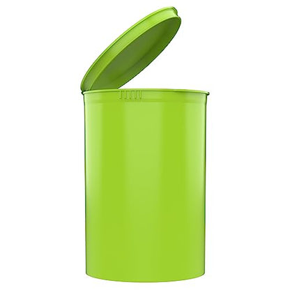 Dragon Chewer 160 Dram CR Plastic Packaging Pop Top Containers - Child Resistant Travel Holder Vial Bottles - 33 qty (Lime Green) - color: Lime Green