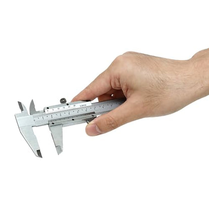 HFS Inch & Metric Vernier Caliper, 0-6Inch/0-150mm Measuring Tool - size: 0-6"/0-150mm carbon steel