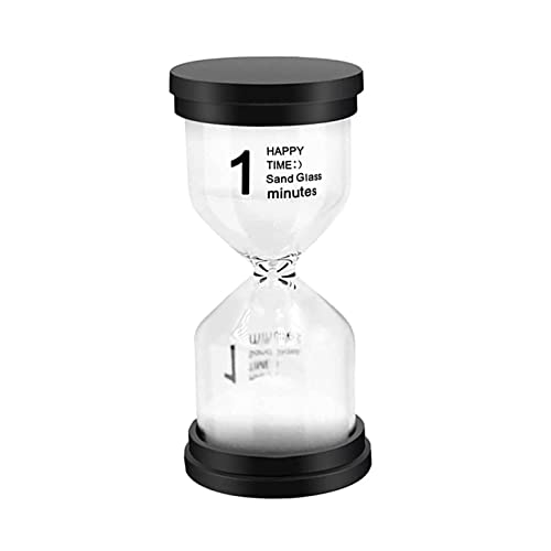 Sand Timer, Sand Timers Colorful 1 Minutes Sandglass Timer with Protective Cover for Classroom Home Office Cooking - color: Abs Cover+ Borosilicate Glass Body, size: 1 Mins