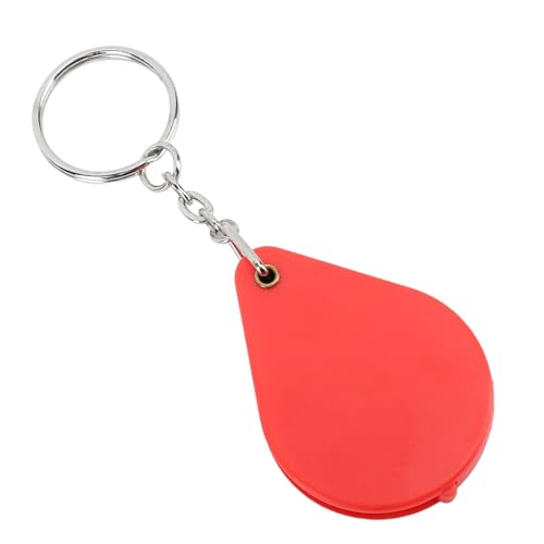 Keychain Magnifying Glass, 10X Folding 32mm - color: Red
