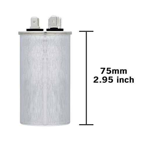 VEXUNGA 25uF 25 MFD 370VAC 440VAC 450VAC 50/60Hz CBB65 C65R Run Start Capacitor for AC Unit Fan Motor Start or Pool Pump or Air Condenser Straight Cool - style: [V02] 25uF Round