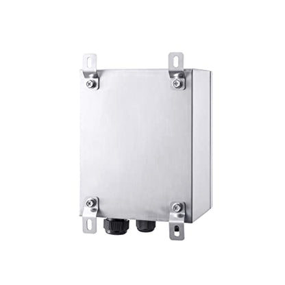 IP65 Weatherproof Stainless Steel Box Wall-Mounted Electronic Equipment Enclosure Box with Mounting Plate and Wall Bracket (10'' x 8'' x 6'')… - size: 10" x 8" x 6"