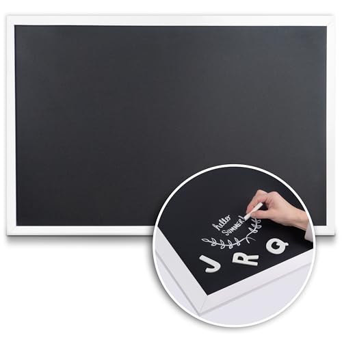 Loddie Doddie Magnetic Chalkboard, Magnetic Board for Wall, 36 x 24, White - color: White Frame, size: 36"W x 24"H